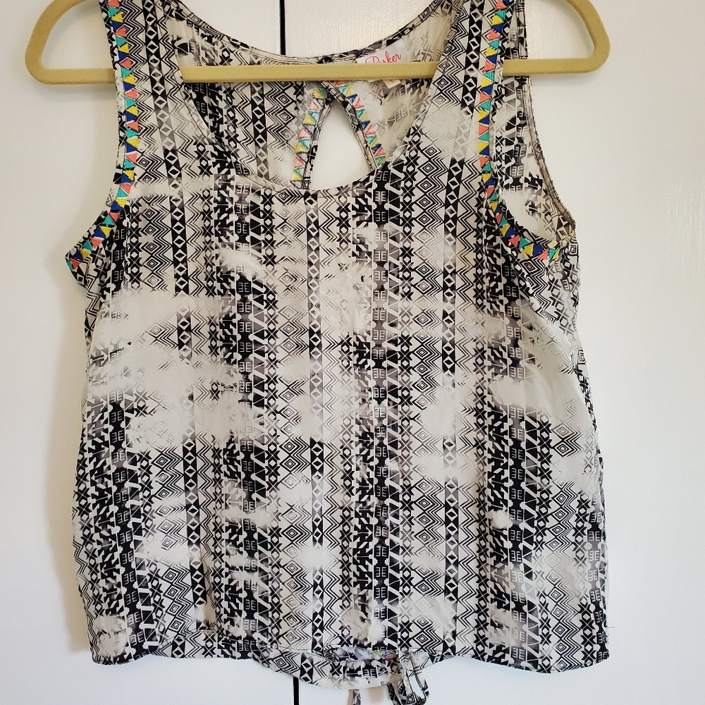 Parker open back tank blouse